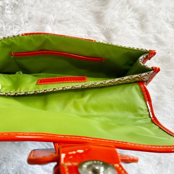 Chinese Laundry Orange & Tan Clutch Bag NWT - Picture 6 of 6